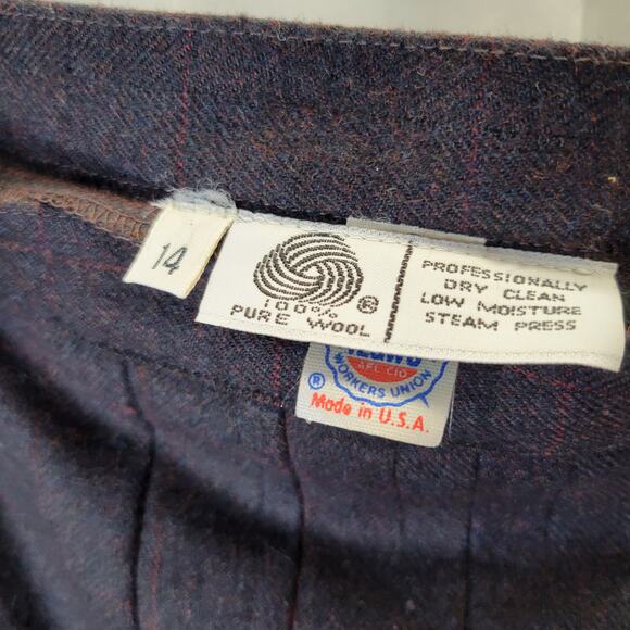 Tailored by Handmacher Vintage 80s Wool Skirt Suit Union Made, 14 - Picture 13 of 15